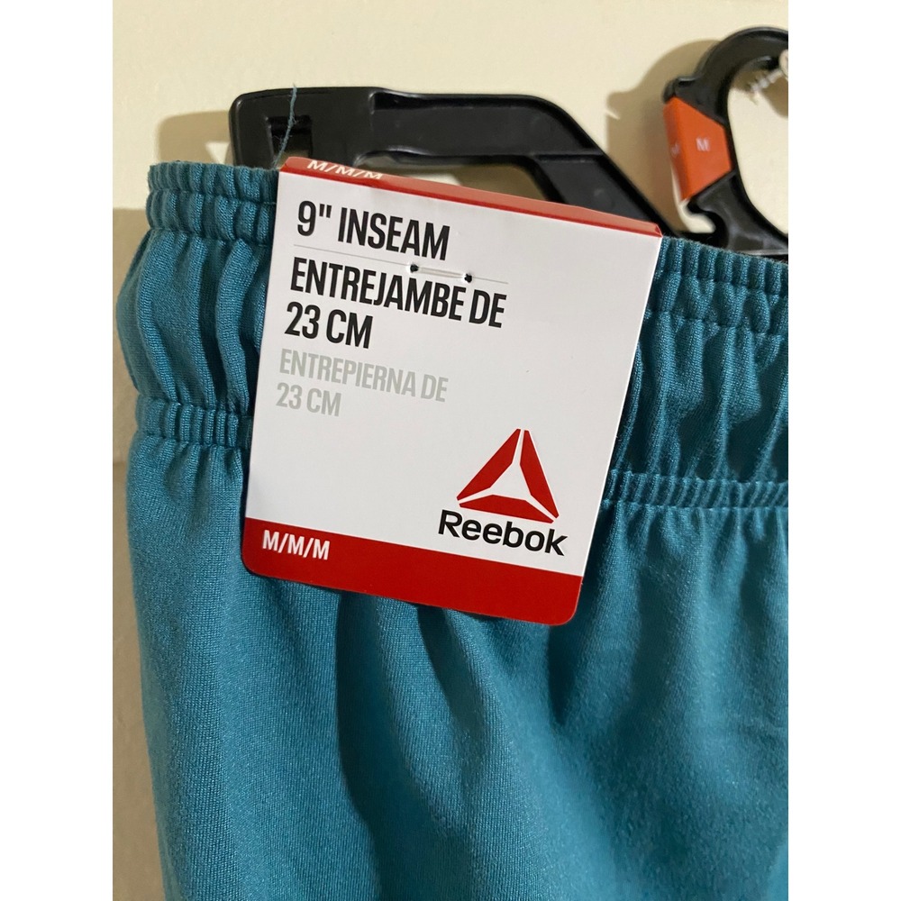 Reebok Mens Core Shorts Balsam Teal Green 9 Inch Inseam REM231SH53336 Size M NWT - Picture 6 of 6